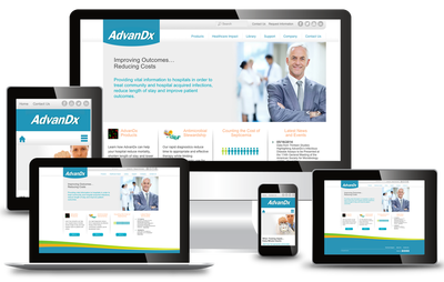 Sample web and collateral for Diagnostic Company
